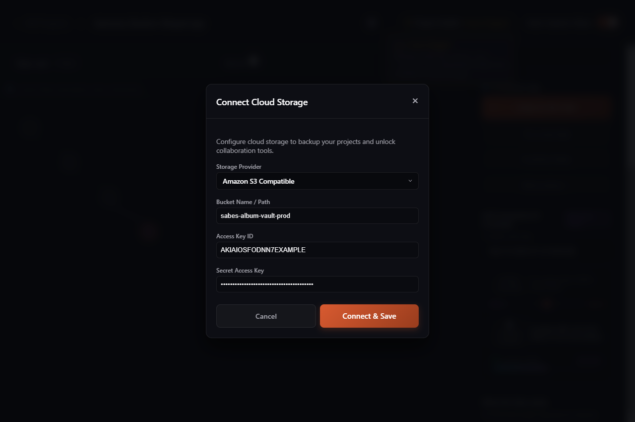 Sabes Pro BYOS Cloud Synchronization Interface