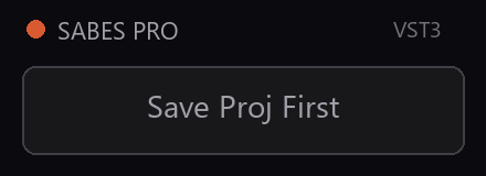 Sabes Pro VST3 Plugin Save Proj First State