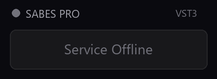 Sabes Pro VST3 Plugin Service Offline State